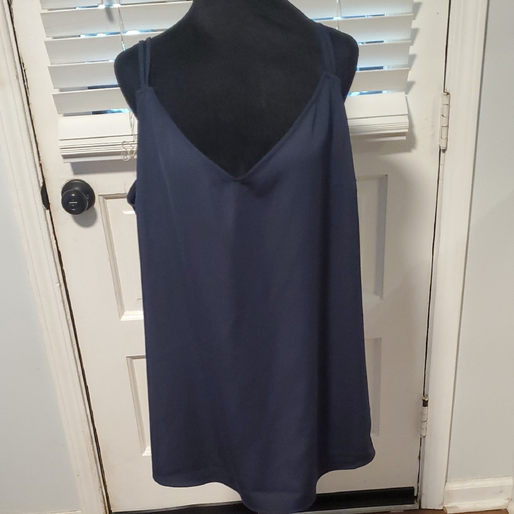 Loralette Deep Blue Silky Tank Top